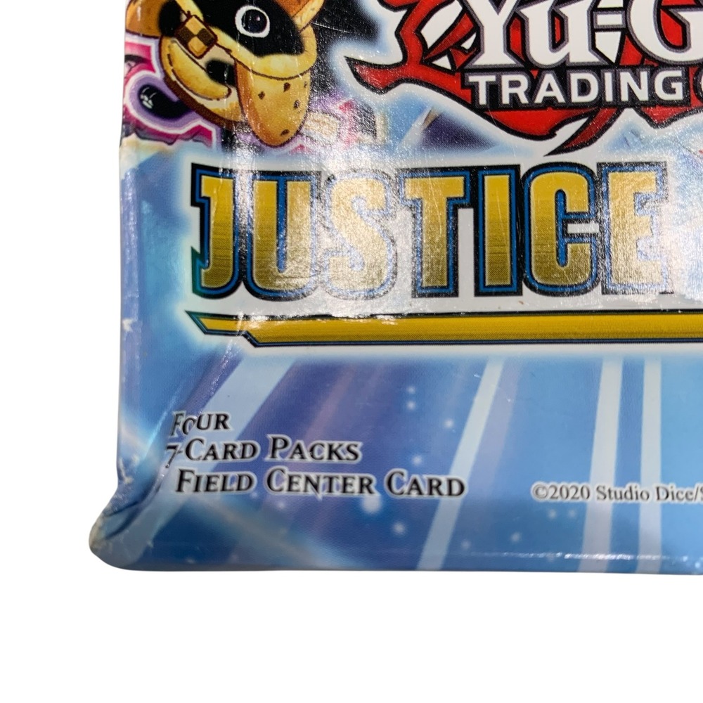 Yu-Gi-Oh Justice Hunters 1st Edition Sealed Mini Box 4 Packs Field Center Card - Picture 7 of 7